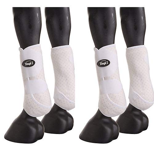 Tough 1 Extreme Vented Sport Boots Set, White, Medium #TOP7
