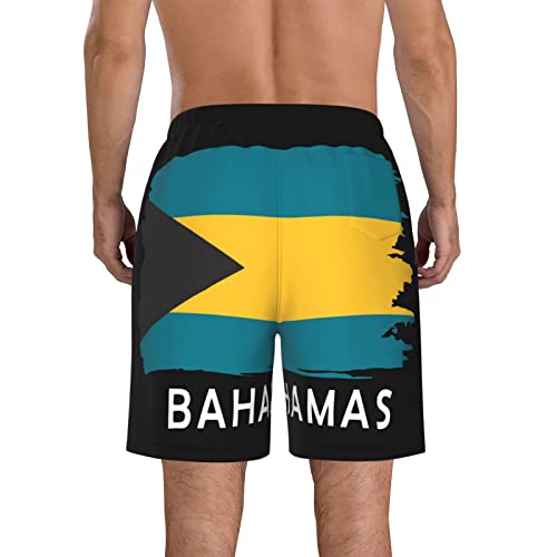 Bahamas Flag Men's Swim Trunks Quick Dry with Mesh Lining Beach Shorts Bathing Suit Swimwear Xx-Large3