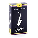 Stärke: 2,0 Vandoren Classic blau, Blätter für Alt Saxophon, 10er Packung, Altsaxofon, Alto, Rohrblatt, Blättchen, SR212, Stärke 2,0