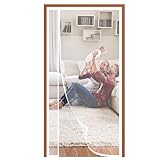 【Fermeture Automatique】 La porte moustiquaire est dotée d'une bande magnétique qui assure un maintien solide et une ouverture et une fermeture faciles. La porte se ferme automatiquement derrière vous, vous n'avez donc pas à craindre que les moustiques, les abeilles ou les mouches n'entrent. De plus, la porte permet à vos animaux d’entrer et de sortir facilement.