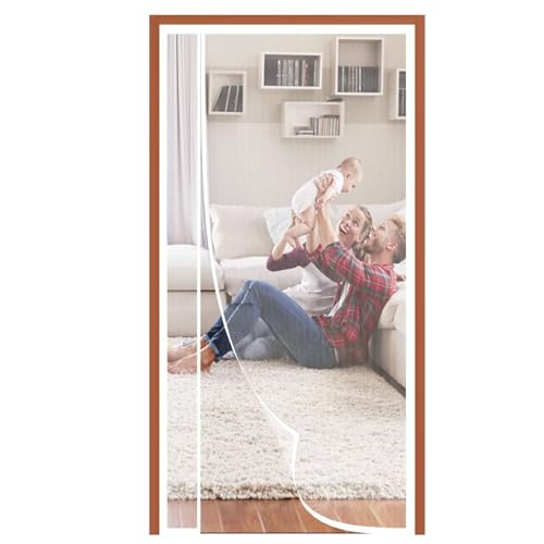 Magnet Fliegengitter Tür 75x240cm Insektenschutz Vorhang Fenster Terrassentür,Magnetische Adsorption Faltbar für Türen/Fenster,Weiß