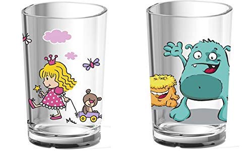 Gobelet Enfant Emsa Motif Ferme 0,2L - Sans BPA - Lavable Lave-vaisselle - Transparent/vert