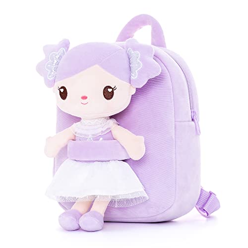 Gloveleya Toddler Backpack Kids Backpack with Candy Purple Doll 9