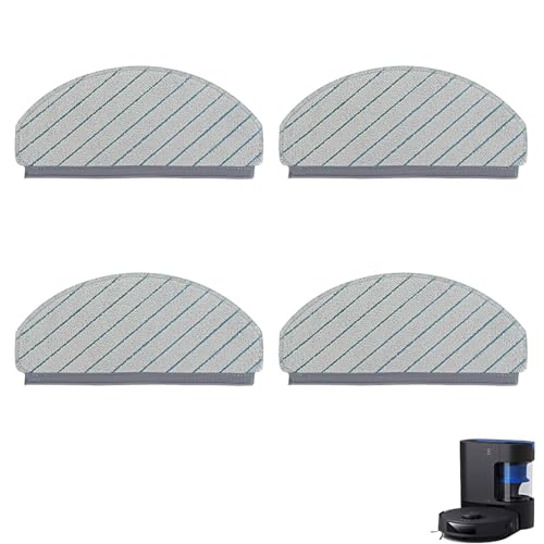 Image of 4 Pcs Replacement Mop Pads Compatible with Ecovacs DEEBOT N20, N30 and N30 Plus, Yeedi C12 Plus and C12 Pro Plus, Washable, Reusable Microfibre Cleaning Cloth