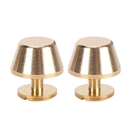 10Pcs Feet Nailhead Flat Stud Rivet Brass Material Leather Craft for Handbag Luggage Purse Decorating Durable Household Accessories 12mm Size2