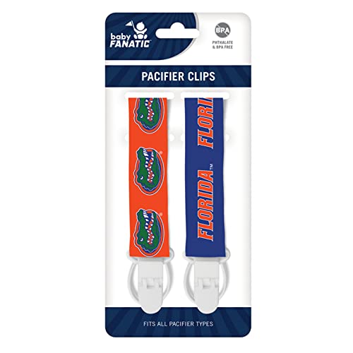 Image of BabyFanatic Officially Licensed Unisex Pacifier Clip 2-Pack - NCAA
