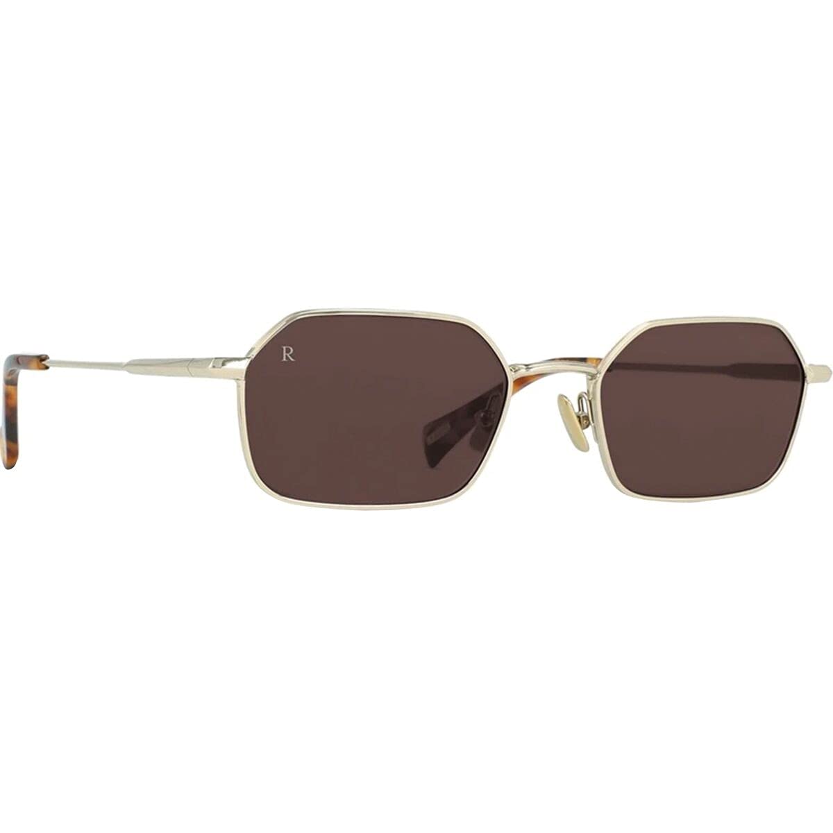 RAEN - Hewes - Unisex Hexagonal Sunglasses UV Protection - Shiny Jaguar/Plum Brown Polarized Lens (Size 52 MM)