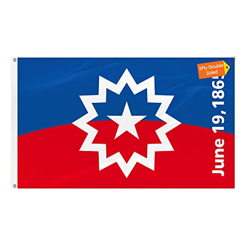 Juneteenth Flag 3X5 Ft Freedom Day Flag For Outdoor And Indoor Heavy Duty 3X5 Foot 100% Polyester With 2 Brass Grommets Vivid Color And Uv Fade Resistant Banner #TOP1
