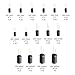 15 Values 265 Pcs 25V Series Electrolytic Capacitor Assortment Kit from 10uF to 3300uF in-line Aluminum Capacitors Set