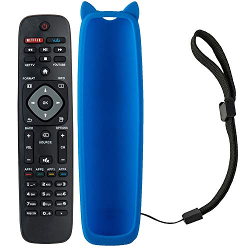 NH500UP Replace Remote for Philips 55PFL5602/F7 65PFL5602/F7 Remote 65PFL5602 55PFL5402/F7 50PFL5602/F7 TV 40PFL4901 32PFL4902 43PFL5602 Remote Control with Blue Remote Case