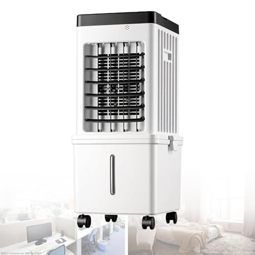 DzkZen Tragbare Klimaanlage mit Ventilator, extrem leise, 3-stufiger Ventilator, Keine Fenster erforderlich, 15-Liter-Tank, einfache Installation, ideal für Zimmer/Büros