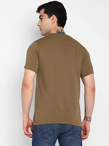 Image of Allen Cooper Men's Super Combed Cotton Rich Solid Round Neck Half Sleeve T-Shirt