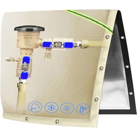 Opening Backflow Preventer Pipe Insulation Cover,Irrigation Sprinkler Valve Cover,Water Well Pump Cover,Sturdy 5 Layers Hydrant Cover for Winter Freeze Protection Cover