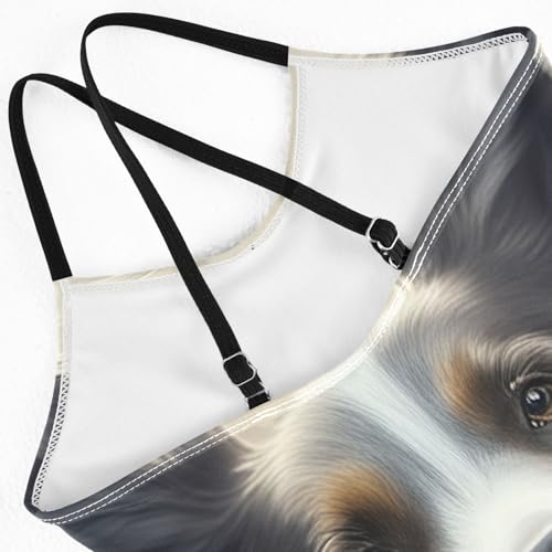 Dog Tennis Ball Toddler Swim Suit Girl Quick Dry Crossback Girls 1 Piece Swimsuit 3T4