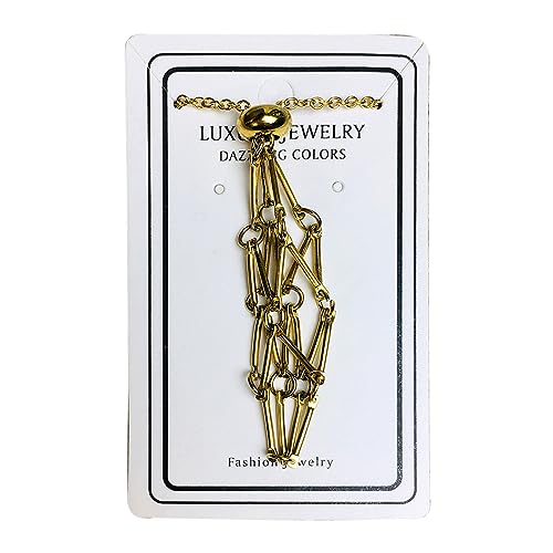 ZYKEJJDDAK Collar de cobre hecho a mano con colgante ajustable, gargantilla de cadena de metal, con forma de jaula de metal, gargantilla para natural, 3.51x2.34in, Cobre, No es una piedra preciosa