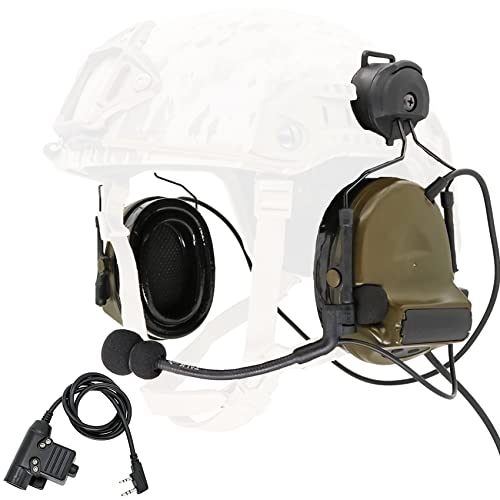 Auriculares tácticos con almohadillas de gel que amortiguan el ruido en partidas de airsoft