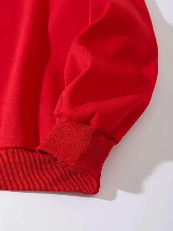 Image of SXV STYLE Solid Plain Unisex Cotton Oversized Baggy Sweatshirt