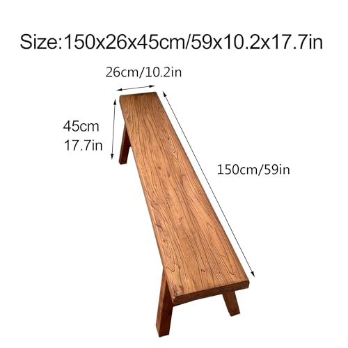 Banc en bois massif rustique style spaghetti, assise d'intérieur d'exception