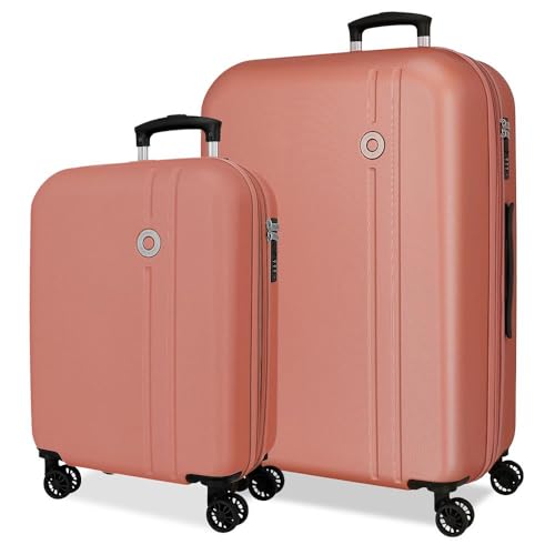 Set de valises rigides Roll Road Menorca nude extensible pour voyage en famille