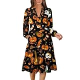 TOFOTL Disfraz Miercoles Niña Cosplay Ghostface Gótica Esqueleto Mujer Hallowen La Vestido Murcielago Vampiro Tallas Grandes Fiesta Vestido Gotico Disfraz Halloween Mujer 88-Amarillo Tierra L