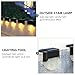 Toddmomy 4pcs Solar Stair Lights Outdoor Pathway Lighting Tool Black Warm Light Solar-Powered Step for Garden Deck Patio Fence