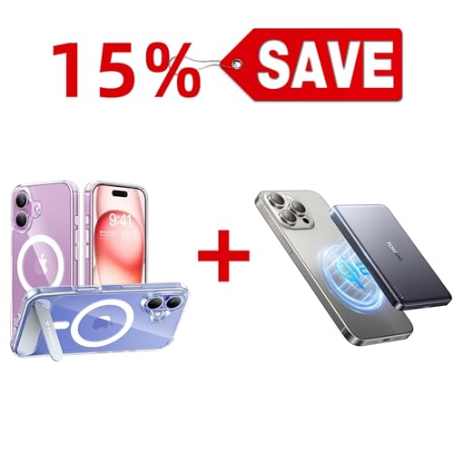 TORRAS Magnetic Qi2 Power Bank 10,000mAh & Magnetic Case — Buy Together to Save 15%