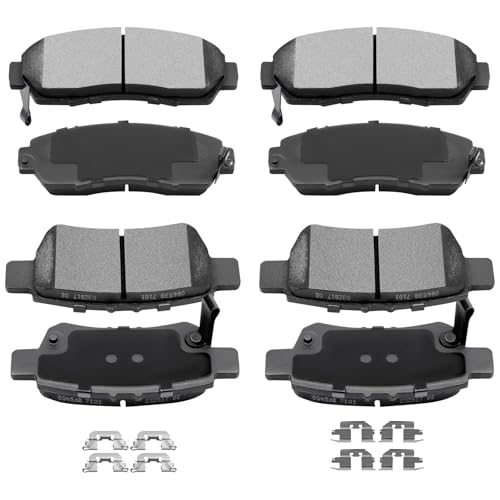 Image of Front Rear Brake Pads,ECCPP 8pcs Ceramic Disc Kits For Honda For Odyssey | 2005 2006 2007 2008 2009 2010;D1089-7994 D1088-7993;w /Hardware