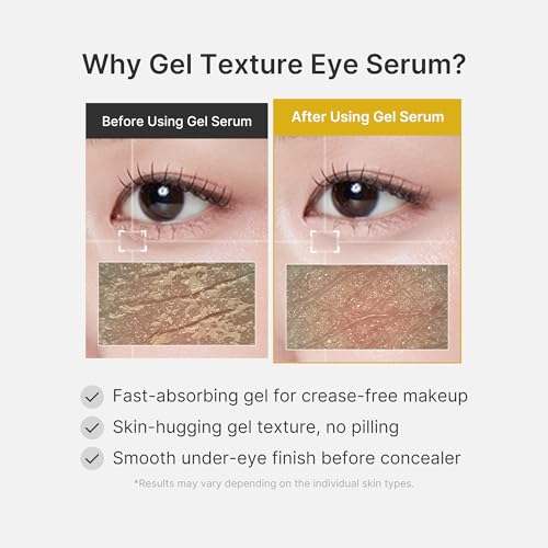 Image of medicube Eye Serum with Kojic Acid Turmeric | All-Day Brightening Eye Gel Serum | Refreshing Eye Care with Vitamin C, Retinol & Caffeine | Hydrating & Cooling Formula | Korean Skincare, 1.01 fl.oz