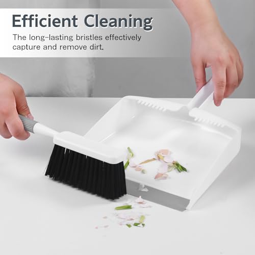 SetSail Mini Besen und Kehrschaufel Set, Tragbare Reinigungsbürste und Kehrschaufel Combo Nesting Snap On Angled Handbesen und Kehrschaufel Set, Kleine Bürste Kehrschaufel für Küche, Desktop, Haustier – Bild 5