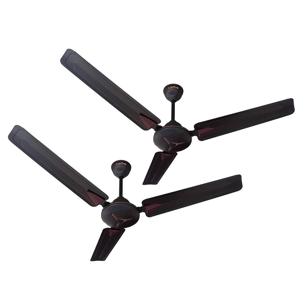 ACTIVA 1200 Mm High Speed 390 Rpm Star Deco (Smoke Grey) Anti Dust Coating Ceiling Fan 2 Year Warranty Pack Of 2 (B0865KBMHD) Amazon Price History, Amazon Price Tracker
