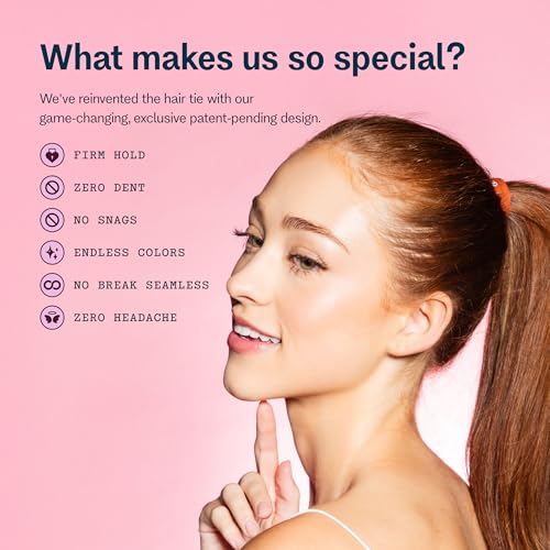 Image of Gimme Beauty Fine Hair Elastic Bands - Slim-Fit Elastic Ties for Fine, Brittle, or Bleached Hair - No-Dent, Gentle-Grip Ponytail Holders for All-Day Comfort - 12 Pack, Red