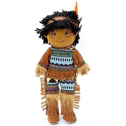Kinnex Collections 14' Native American Indian Plush Rag Doll -DF14001- Atul - DF140001