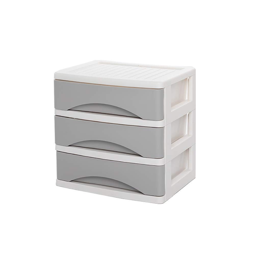 Cassetti per schedari in plastica a 3 strati con divisori per ufficio e camera da letto - Comò versatile porta cosmetici e giornali (colore: A1)