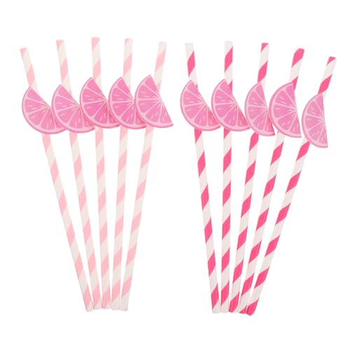 Ipetboom Pitillos Desechables de Papel Rayados Naranja 30 pcs miniatura 1