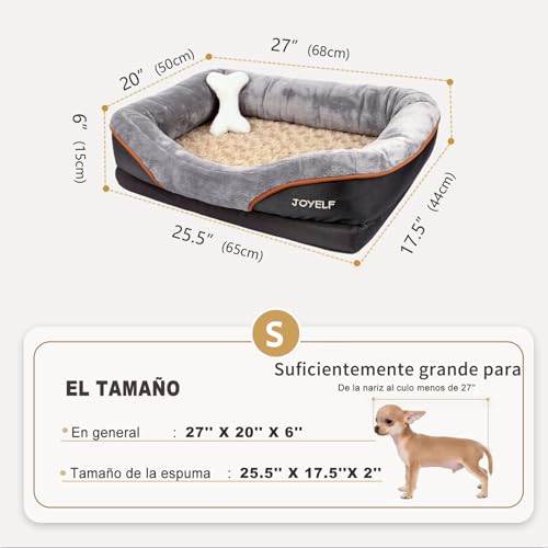 JOYELF Memory Foam Dog Bed Small Orthopedic Dog Bed & Sofa with Removable Washable Cover and Squeaker Toy as Gift - Image 3