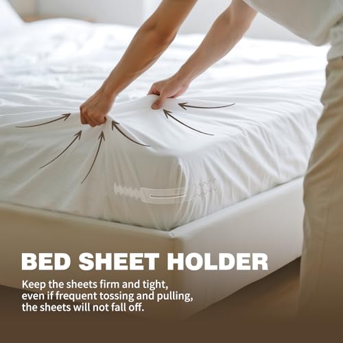 Lock Sheet Holders - Heavy Duty Bed Sheet Straps Keep Sheets Firm & Tight, No More Loose Sheets