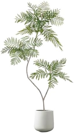 Artificial Jacaranda Mimosifolia Tree 63in Fake Tree for Indoor Home Office Decor Large Indoor Umbrella Plant Lifelike Fake Jacaranda Tree Indoor Artificial Plants for Living Room Floor Tall