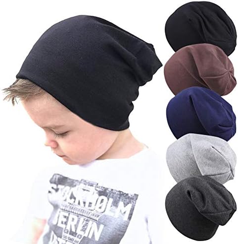 Guozyun Baby Boys Beanies Toddler Hat Cotton Cute Slouchy Skull Beanie Caps for Infant Kids Boy 6-60 Months