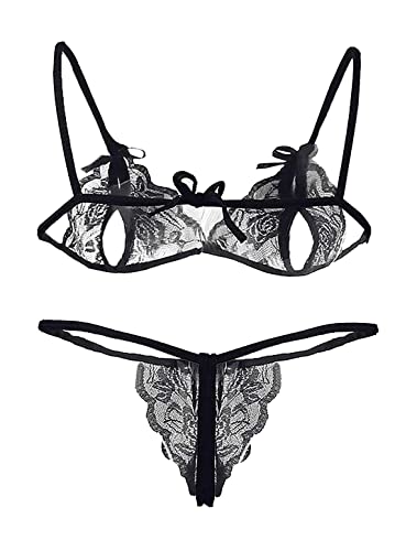 Image of Xs and Os Women's Babydoll with Lace Bra Panty Lingerie Set Combo