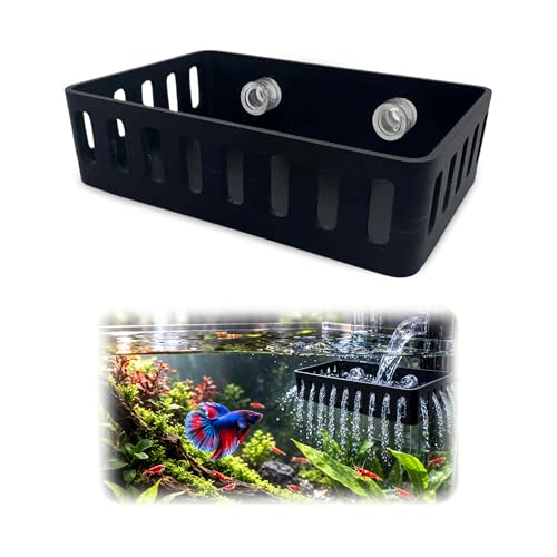 Image of Square Aquarium Filter Baffle, Universal HOB Filter Compatible, Slow Flow Design for Betta Fish and Shrimp Tanks (Extra Large)