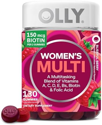 OLLY Women's Daily Multivitamin Gummy, Vitamins A, D, C, E, Bioti...