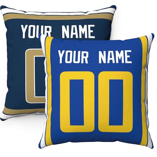 Image of ANTKING Throw Pillow 2 Pack Custom Any Name and Number Personalized Gift for Men Women Boys