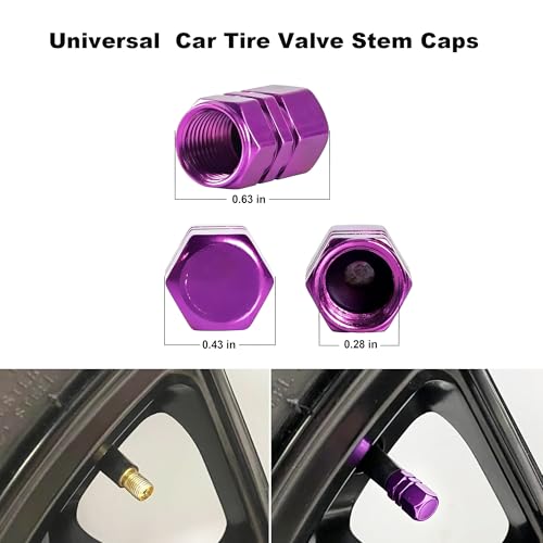 Image of 2 Packs License Plate Frame Aluminum Metal Licence Plate Holder for Car Universal Fit for Men Women (Purple)