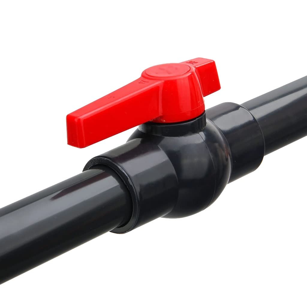 1 X PVC-Kugelhahn, 20/25/32/50/63/75–160 Mm Innendurchmesser, Wasserabsperrventil, Durchflussregler, Umschaltventil Mit Rotem Griff(63mm)