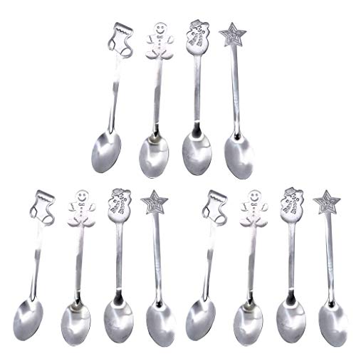 Preisvergleich Produktbild Henan Weihnachts-Kaffeelöffel, 12 Stück