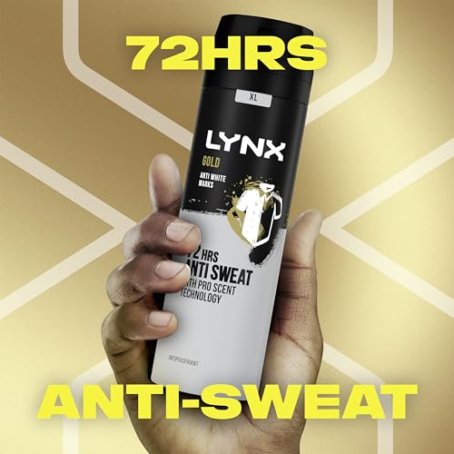 Lynx XL Gold Anti White Marks Anti-Perspirant Deodorant Spray 72 hour protection against odour and wetness no fuss aerosol for all-day freshness 6x 200 ml - Image 5