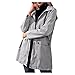 Poncho Pluie Femme Été Sport Velo Cape de Pluie Respirante Softshell Long avec Capuche Coupe Vent Veste Imperméable Travail Taille Grande Extérieur Légère Raincoat Veste de Pluie