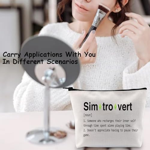 TSOTMO Game Gaming Gift Simtrovert Definition Makeup Bag For Game Lovers Gamer Accessories Bag Video Game Gift (Simtrovert)4