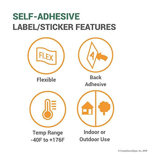 Compliancesigns NHEP-15641-LAB-5X350-4 Vertical Proper Holding Temperatures Label Decal With Symbol, 5X3.5 Inch 4-Pack Vinyl For Safe Food Handling thumb #2