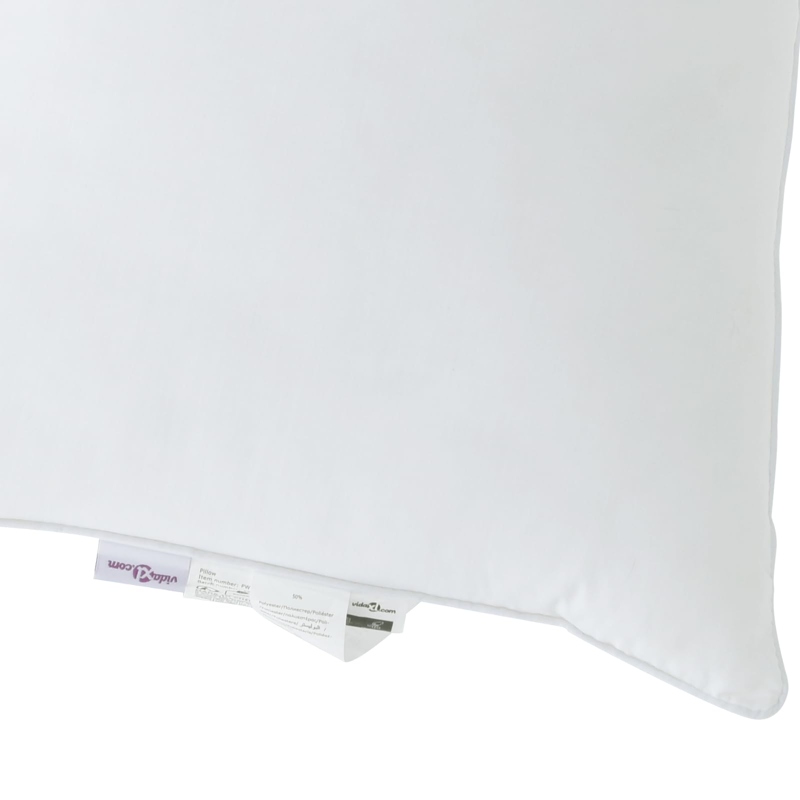 2 cojines rectangulares blancos, 50 x 50 cm, mezcla de algodón y poliéster, suave para dormitorio, salón, decoración de sofá